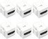 VCE 4K HDMI Keystone Jack 6-Pack, HDMI Female to Female Adapter HDMI Coupler Snap-in for Keystone Wall Plate, White...