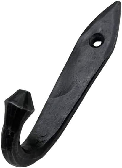 Hand Forged Metal Wall Hook Set of 2 Pcs Wrought Iron Handmade Hook for Plant & Mug Farmhouse Coat Hook Rack Heavy Duty Kitchen Utensils Hook Rack...