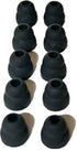 10pcs Black Double Flange Replacement Silicone Earbuds EarTips 4.1mm Connector(Fits PowerBeats 2 wireless)...