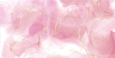 Pink Marble Aquarium Background, Art Abstract Pink Gold Line Marble Terrarium Background, Coloful Marble Glass Terrarium Background 30X12IN with 8...