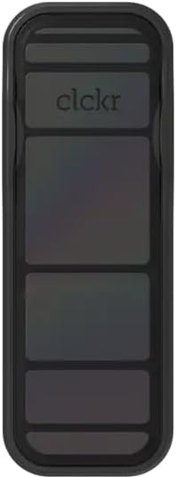 CLCKR Cell Phone Stand Phone Grip Compatible with Apple, Samsung, LG, Motorola, OnePlus Phones - Reflective Black...