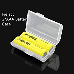 Fielect 5Pcs 9V Battery Storage Case, Battery Organizer for 9V Battery Multipurpose Battery Storage Box Holder Case Transparent for 9V Battery...