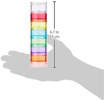 Ezy Dose Weekly Stackable Pill Organizer and Planner ? 7 Compartments Stack and Screw Together...