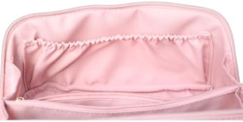 Large Capacity Beauty Bag, Travel Design, Waterproof Fabric Cosmetic bag, Open Flat Beauty Bag, Durable Fixed Divider and Double-Stitched Handle (...
