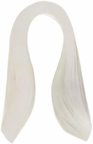 Quilling Paper Strips, 600 Strips Pure Colors 3x39cm Quilling Paper Set Origami Hand Craft Paper(ivory white)...