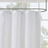 Madison Park Anna Sheers Shower Curtain, Textured Striped Accent Design, Modern Mid-Century Bathroom Decor, Machine Washable, Fabric Privacy Scree...