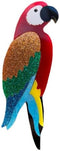 Parrot Pin Brooch, Acrylic Glitter Bird Pin, Scarlet Macaw, Forest Theme, Tropical Theme, 2.5 Inches Tall...