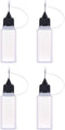 CTFRQC Precision Tip Applicator Bottle 15ml. 4 Needle Tip Squeeze Bottles for Acrylic Painting, DIY Quilling and Paper Craft, Black...