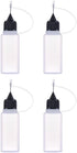 CTFRQC Precision Tip Applicator Bottle 15ml. 4 Needle Tip Squeeze Bottles for Acrylic Painting, DIY Quilling and Paper Craft, Black...