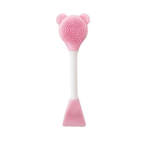 Pink Facial Cream Spatula Silicone Face Mask Brush Mask Beauty Tool-Double Heads Skincare Applicator Tools for Facial Masks Apply Cream Makeup Bru...