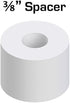 Nylon Spacer 3/8" Thick, 1/2" OD 0.194" ID, 50 Pack for VEX Robotics...