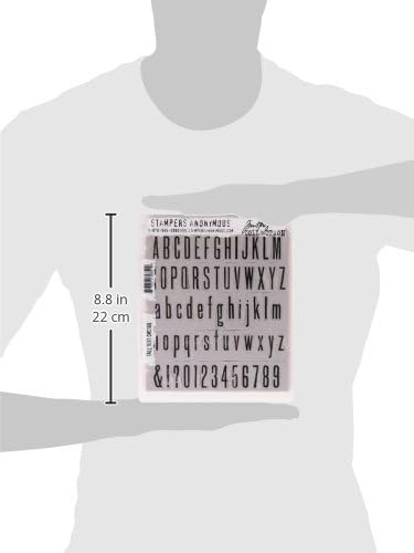 Stampers Anonymous Tim Holtz Cling Rubber Stamp Set, 7 by 8.5-Inch, Tall Text...