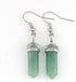 Healing Crystal Hexagonal Points Drop Dangle Earrings Set Quartz Natural Stone for Women Chakra Natural Quartz Stones Amethyst Gemstone Hook Spiri...