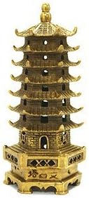 The Petite Brass Pagoda - 5" Feng Shui enhancer for protection and wealth luck...