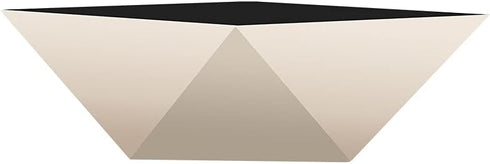 The HC Companies 8 Inch Deco Faceted Plastic Succulent Bowl - Decorative Indoor Planter with Drainage Hole, Vanilla Bisque...