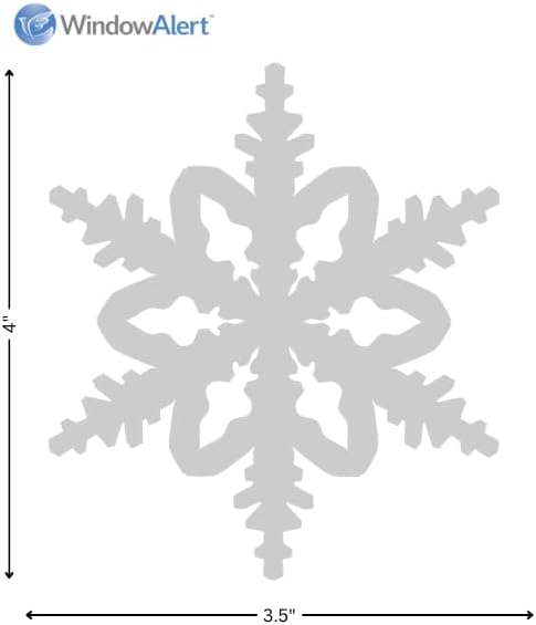 WindowAlert Snowflake Anti-Collision Decal - UV-Reflective Window Decal to Protect Wild Birds from Glass Collisions - Made in The USA...