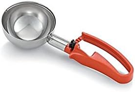 Vollrath 47388 S/S 8 Oz. / #4 Squeeze Disher with Orange Handle,Silver, 1 Count (Pack of 1)...