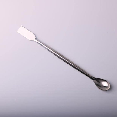 5 Pieces 20cm Stainless Steel Lab Spoon Spatula 2 in 1 Long Handle Laboratory Sampling Spoon Mixing Spatula Double-Ended Reagent Sampling Spoon La...