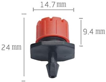 50PCS Adjustable Irrigation Drippers Sprinklers 1/4 Inch Emitters Drip Watering System for Vegetable Gardens, Flower beds, Lawn, Herbs Gardens...