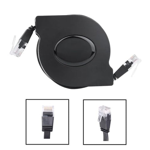 Zerone CAT 6 Ethernet Cable, Flat Internet Network Patch Cord Shielded Ethernet Cord Retractable CAT6 LAN Cable with RJ45 for Modem Router Gaming(...