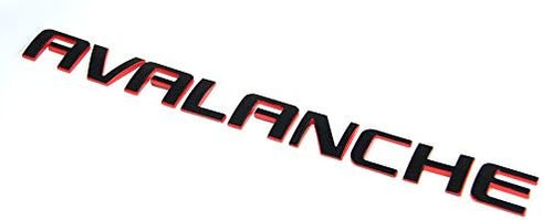 Yoaoo 1x OEM Avalanche Nameplate Redline Letter Emblem 3D Badge Compatible with Avalanche Original Red Line...