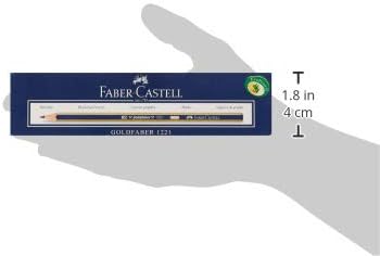 Faber-Castell Gold 1221 – 3B Pencil Pack of 12 Black...