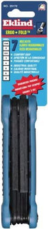 Eklind Tool 25172 Ergo-Fold Fold-up Hex Key allen wrench - 7pc set Metric MM sizes 2-8...