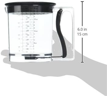 Amco 32oz Grease Separator with Bottom Release - Innovative Design for Mess-Free Pouring, Incremental Measurement Markings for Accuracy - Dishwash...