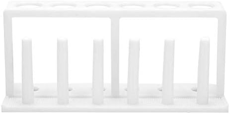 Hilitand Test Tube Rack, 6 Holes 6 Slots Plastic Test Tube Holder Storage Stand for Drying Less Than 25mm Tubes White...