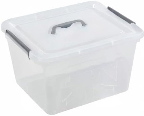 Jekiyo Clear Plastic Storage Bin, 12 Quart Latching Box with Lid, 1 Pack...