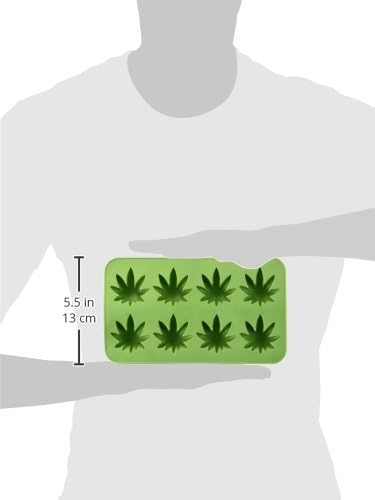 Fairly Odd Novelties Cannabis Marijuana Pot Leaf Shape Stoner Ice Cube Tray Mold Novelty Gag Gift, One Size, Green...