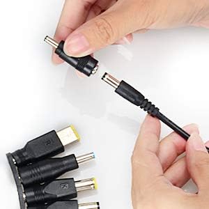 aceyoon 38 PCS Universal Laptop DC Power Adapter Tips 5.5 mm x 2.1 mm DC AC Power Adapter Kits Connector for Thinkpad Power Supply Plug Jack Sets...