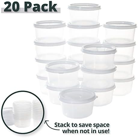 Greenco Small Food Storage Containers - 20 pcs | Plastic Food Containers with Lids | Deli Containers | Meal Prep Container | Pantry, Fridge, Kitch...