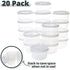 Greenco Small Food Storage Containers - 20 pcs | Plastic Food Containers with Lids | Deli Containers | Meal Prep Container | Pantry, Fridge, Kitch...