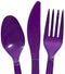 Dark Purple 48-Piece Plastic Utensils Set...