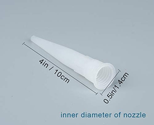 30pcs Plastic Caulking Gun extender Caulk Nozzle Tip Tool for Sausage Caulking Gun, Caulk Nozzles Applicator, Easy To Use, White,ZUOFANG...