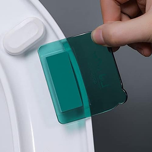 2Pcs Blue and Green Toilet Seat Handle,Toilet Cover Lifter, Toilet Cover Support Lifter, Suitable For Families, Offices And Hotel Bathrooms, Plast...