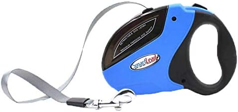 SmartLead Retractable, Reflective, Heavy-Duty 16-Foot Nylon Dog Leash, Tangle Free, Anti-Slip Brake Technology, Easy Grip Handle, Good for Dogs up...