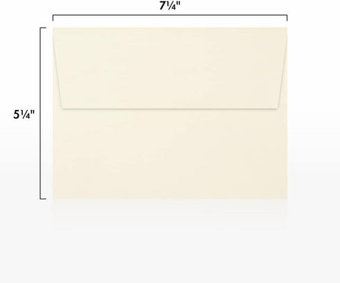 LUXPaper A7 Invitation Envelopes | 5 1/4" x 7 1/4" | Natural | 70lb. Text | 50 Qty...