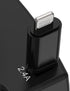 Dual Retractable Car Charger Compatible with iPhone Cell Phone, Fast Charge 2.4A 44W, Retractable Cables (3Ft) and 2 USB Ports Car Charger Adapter...