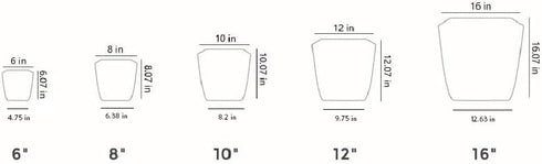 The HC Companies 8 Inch Aria Square Self Watering Planter - Plastic Plant Pot for Indoor Outdoor Plants Flowers Herbs, Glossy Black...