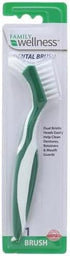 Denture Cleaning Brush, Dual Bristle Heads, with Deep Clean Pick, Assorted Colors...