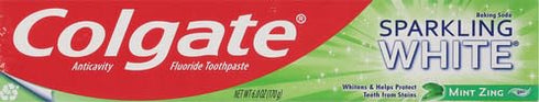 Colgate, Sparkling White Baking Soda Anticavity Fluoride Toothpaste Zing oz, Mint, 6 Ounce...