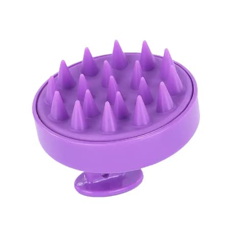Hair Brush Soft Silicone Bristles For Shampooing Scalp Hair Care (Pink)...