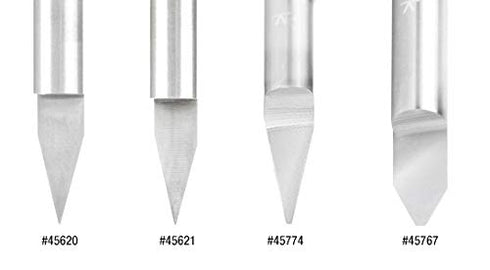 Amana Tool - 45771 Solid Carbide 30° Engraving 0.005 Tip Width x 1/4" Shank Sign...