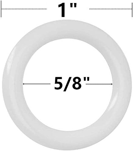 Plastic O Rings 15Pack 1" DIY Crochet Ring Circle Hook Craft Tool Accessory for Handbag Car Seat Manual Handbag Material Plastic Ring Hook Café Cu...