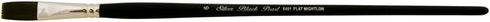 Silver Brush Limited 6401-6 Black Pearl Flat Brush for Watercolor, Size 6, Long Handle...