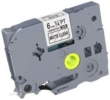 1PK White on Clear Standard Laminated Label Tape Compatible for Brother P-Touch TZe-115 TZ115 TZe115(6mm x 8m)...