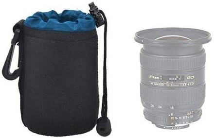 Small Neoprene Soft Lens Pouch for Nikon AF-S Nikkor 35mm f/1.8G DX Lens, Nikon AF-S Nikkor 50mm f/1.8G Lens Zoom-Nikkor Lens & More...
