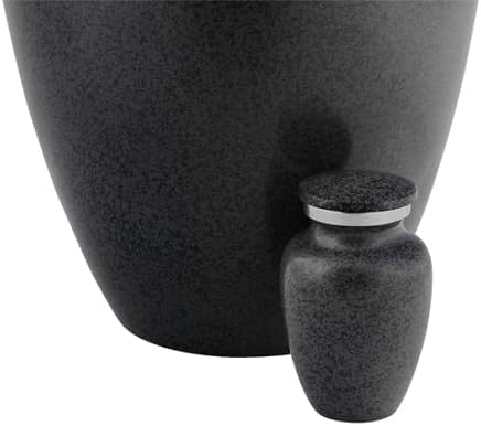 Graystone Keepsake Cremation Urn for Ashes, Aluminum, Gray Urn, Keepsake Sized Cremation Urn, 3 Inches High...